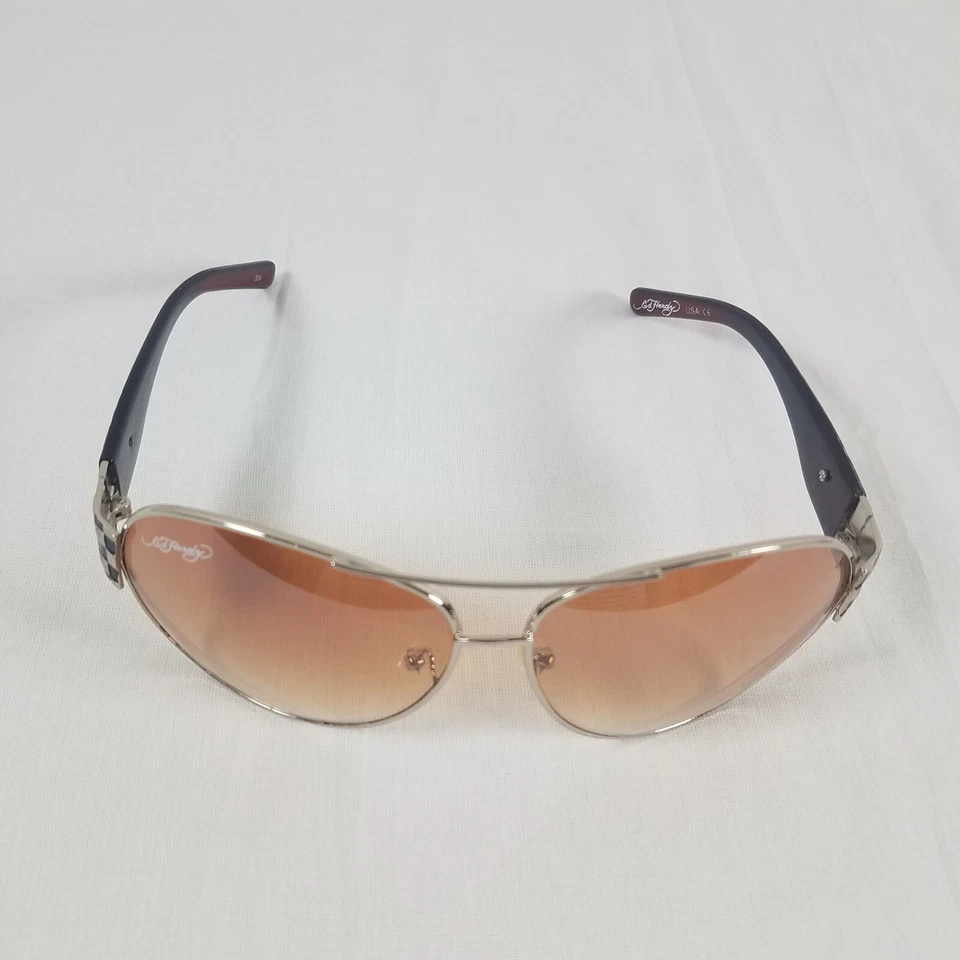 Ed Hardy 304 череп татуировки мужской женщин унисекс винтажный авиатор солнцезащитные очки w чехол - Изображение 4 из 4