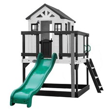 Backyard Discovery Elevated Cedar Wood Playhouse with Slide