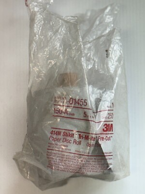 3M 01455 Sandpaper Roll 150-A Grade 5 in 250 Discs 414N Stikit Tri-M-ite Fre-Cut