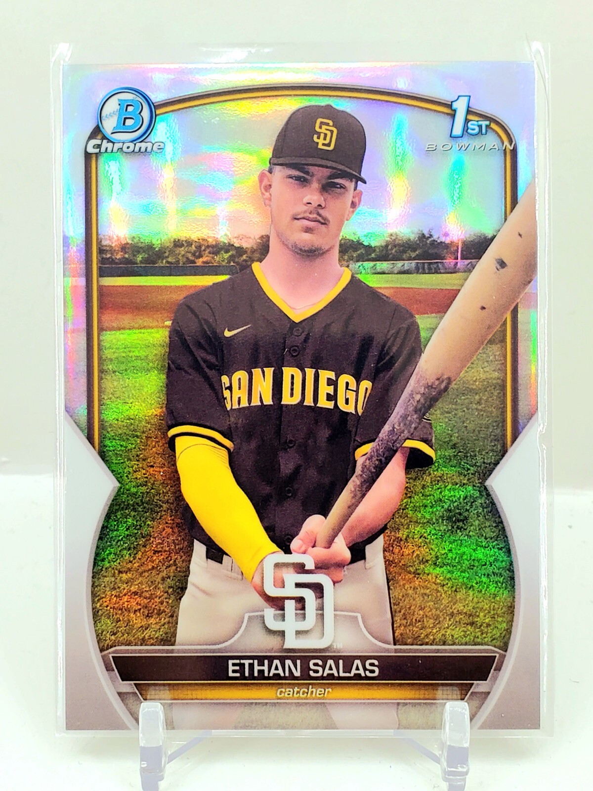 2023 Bowman Chrome 1st Ethan Salas Refractor 395/499 Padres ROOKIE Silver RC