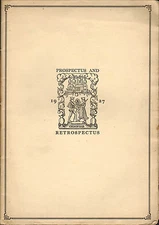 the 1927  prospectus & retrospectus  of the nonesuch press