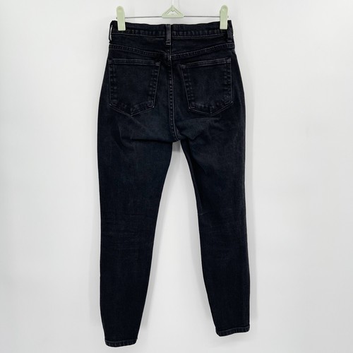 Everlane The High Rise Skinny Ankle Jean Black Size 25 Denim Cotton Stretch - Picture 5 of 11