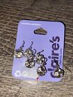 Claire’s Mix Metal Rhinestone Ball Dangle Earring Gold Silver Rose Tone Nwt