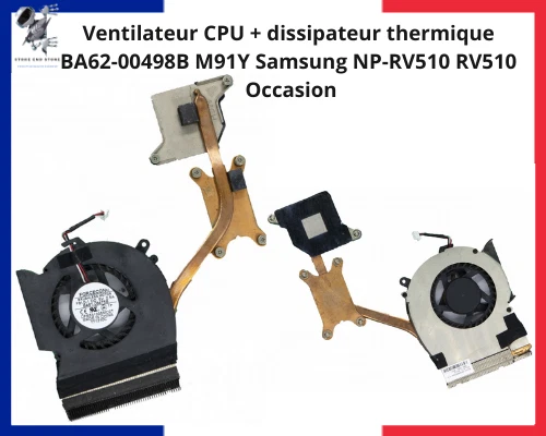 Ventilateur CPU + dissipateur thermique BA62-00498B M91Y Samsung NP-RV510 RV510 - Photo 1/1