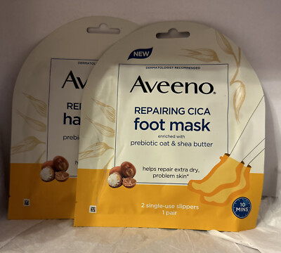 Aveeno Repairing CICA  1 Hand & 1 Mask Each Pair w/ Prebiotic Oat &  Shea Butter