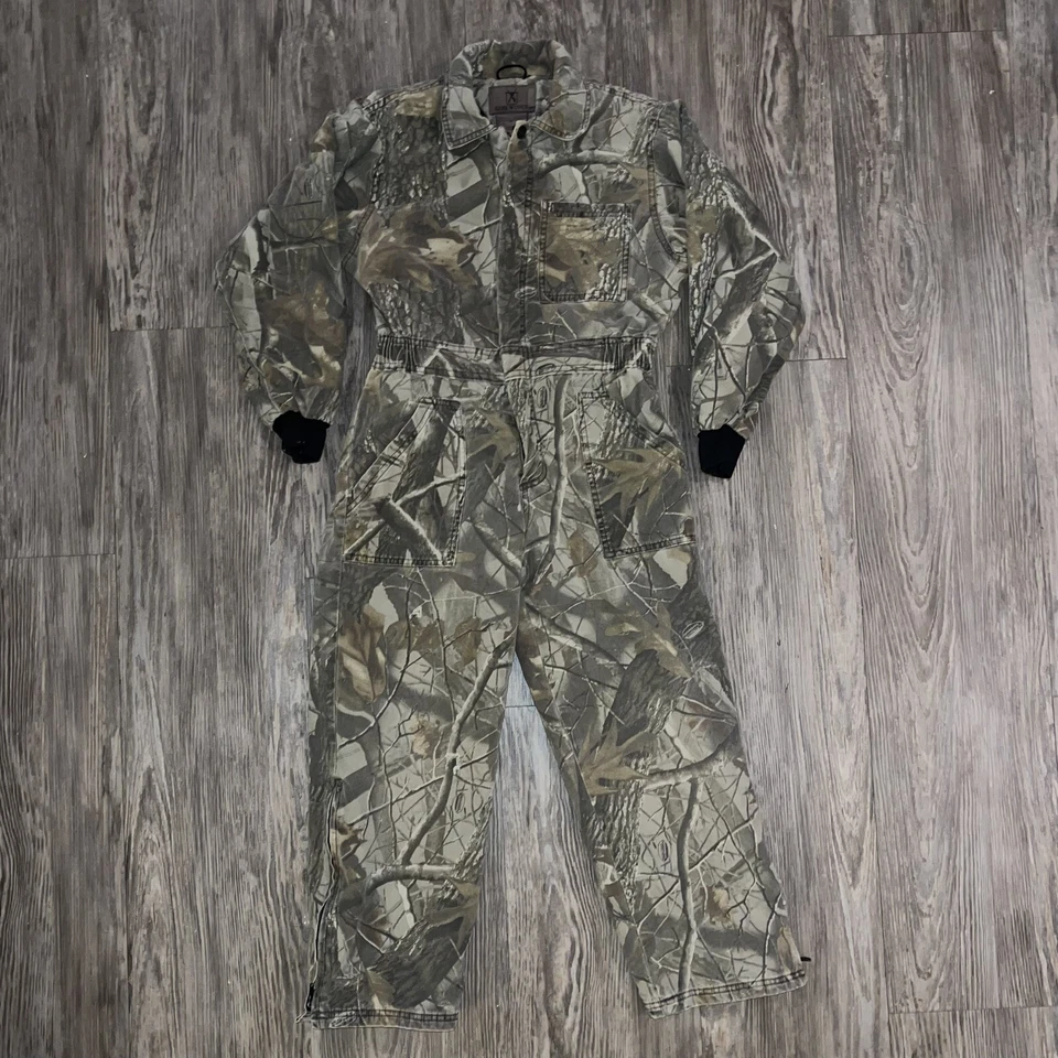 KIDS Game Winner Camouflage Hunting Coveralls Medium Real Tree Outdoors VINTAGE - Image 4 of 4