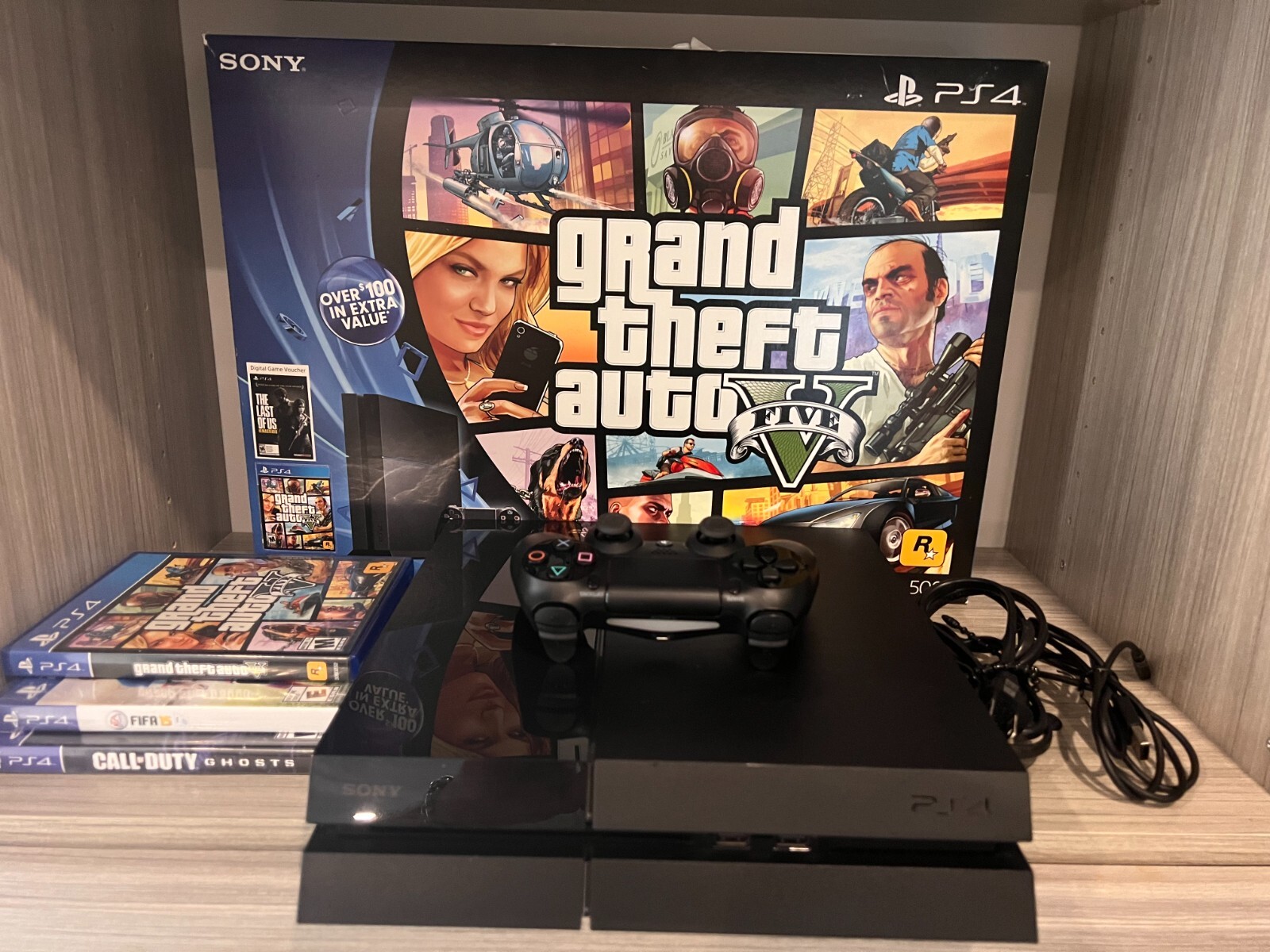 Grand Theft Auto V Playstation 4 PS4 Console Black Friday Bundle EXCELLENT eBay