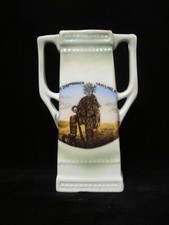 Antique Picture Painted Chief Shoppenagon Souvenir Painted Vase Grayling Michiga