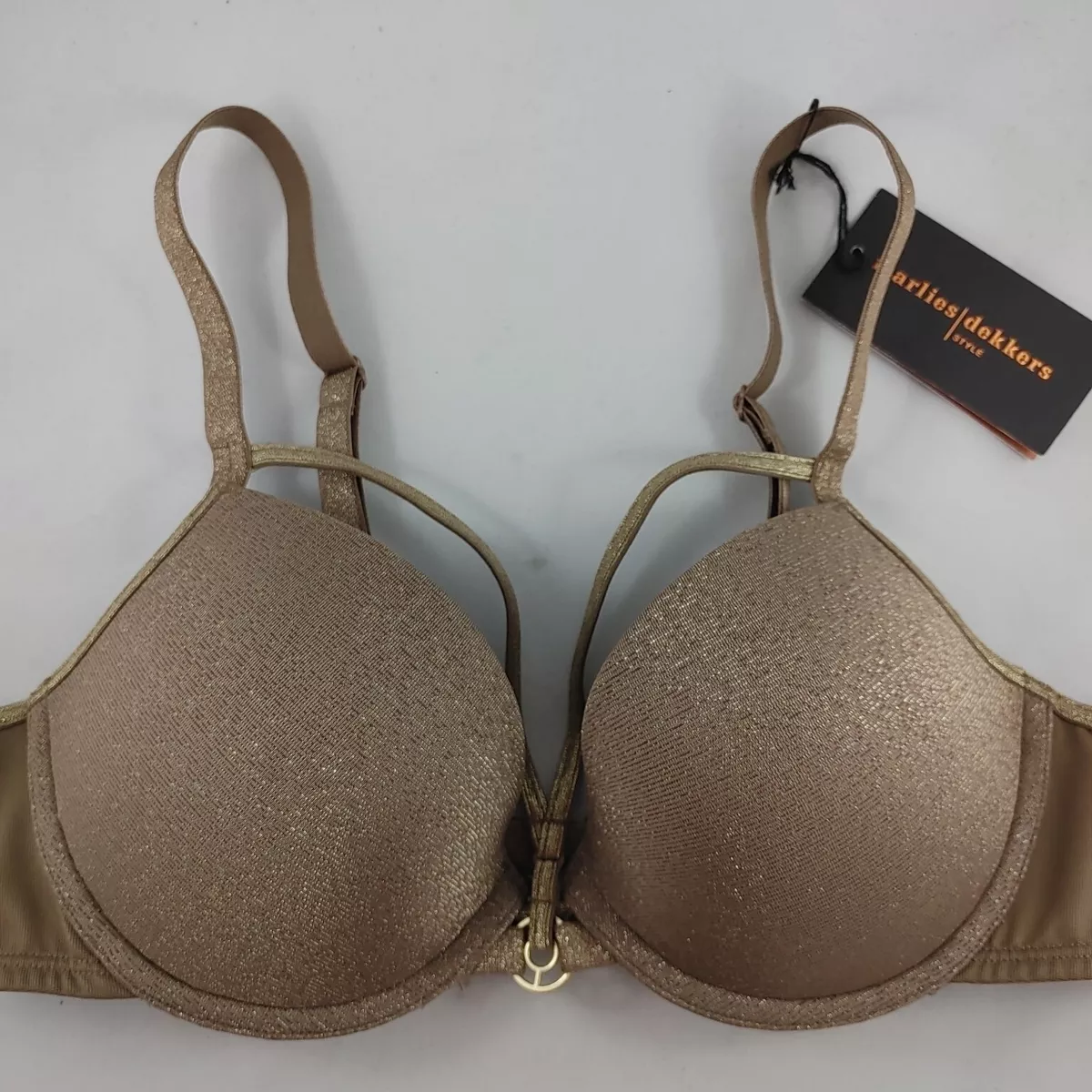 Marlies Dekkers Style Bra 34B Gold Glitter Padded Underwire 19371 New A33