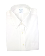 Brooks Brothers Regular Non-Iron All Cotton 16.5 36-37Forward Point Collar White