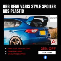 FITS SUBARU WRX 08-14 REAR BOOT SPOILER V STYLE WING GRB GRF - ABS ADJUSTABLE