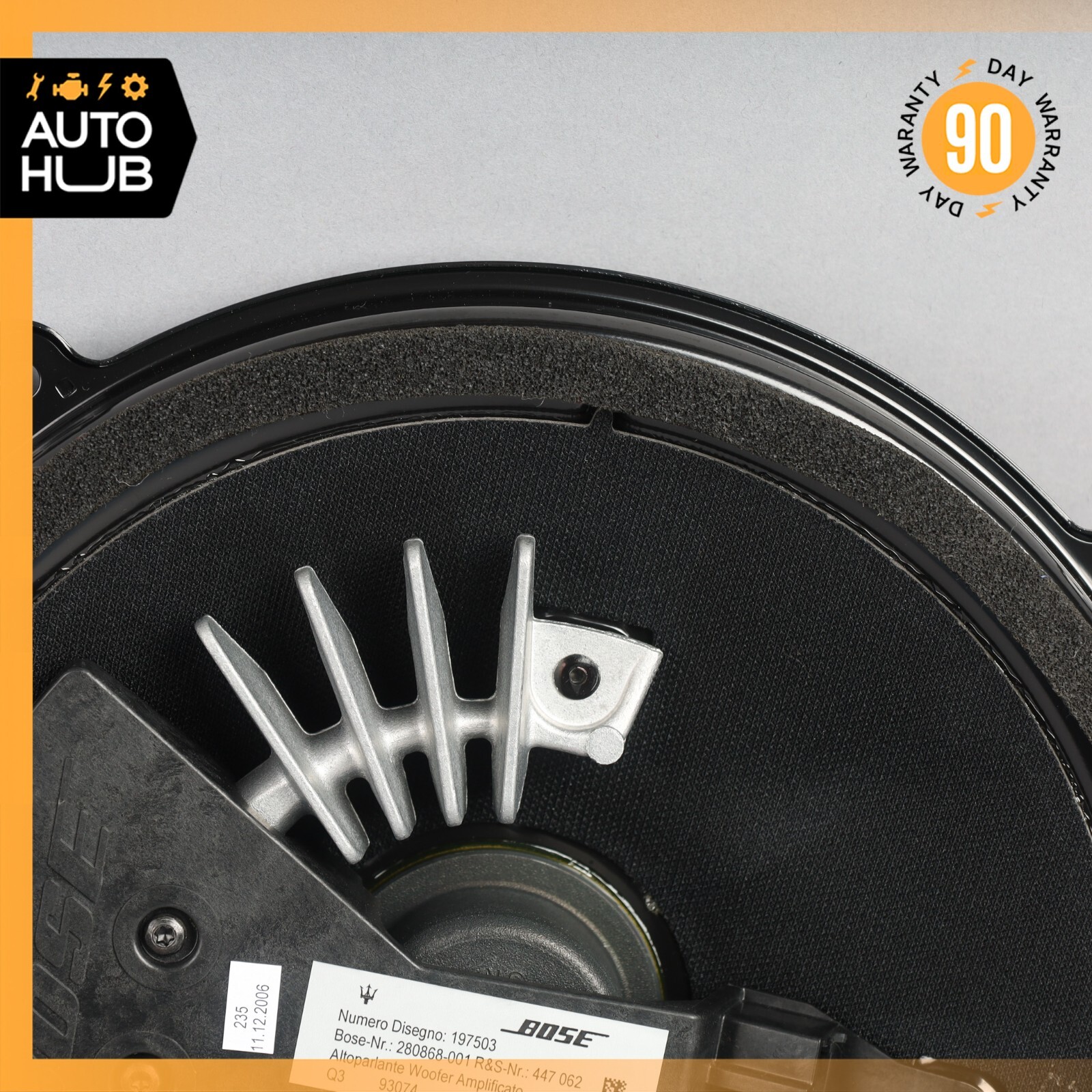 03-19 Maserati Quattroporte Rear Bose Subwoofer Sub Woofer Sound Speaker OEM