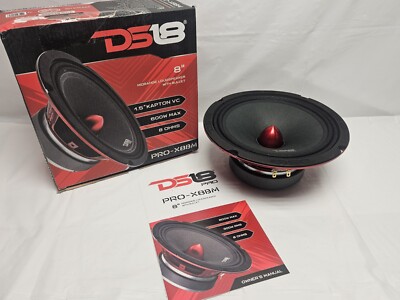 DS18 PRO-X8BM 8'' Midrange Loudspeaker with Bullet 600W 8 Ohms - Black/Red