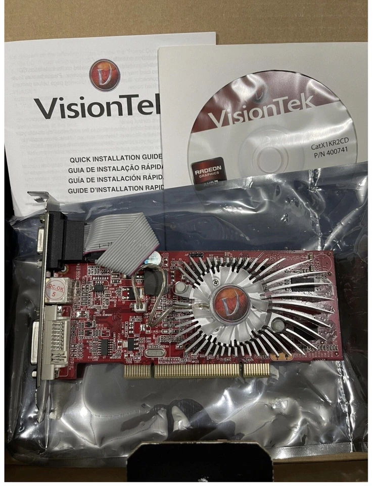 RARE NEW PCI SLOT Visiontek ATI X1550 256MB DDR2 VIDEO CARD 400143 VGA DVI - Image 2 of 3