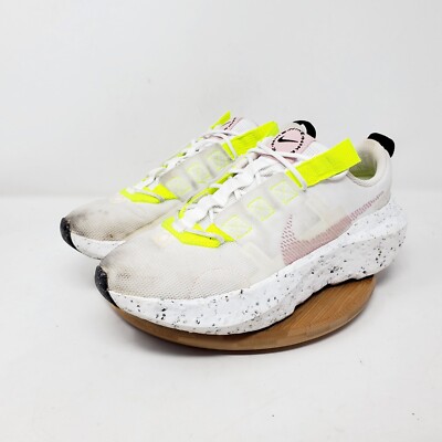 nike crater impact trainers in off white yellow and blue