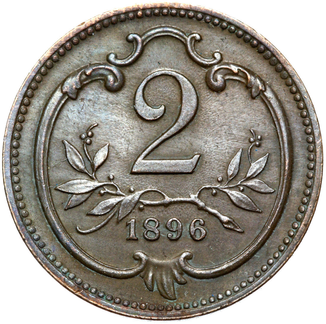 コレクション 8963 Austria taker Vienna Dav-3183 Austria Austria – Franz Joseph I. - Coin - 2 Heller 1896