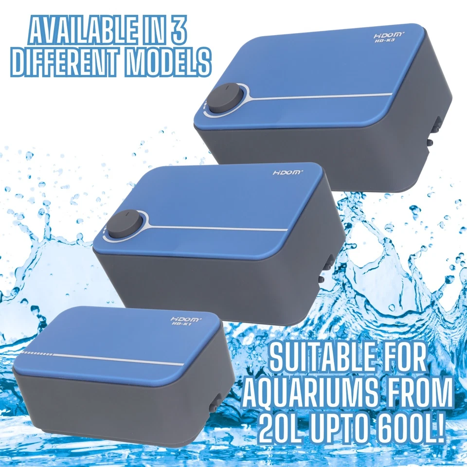 Hidom Silent Aquarium Luftpumpe Aquarium Einzel-/Doppelauslassventil + Zubehör - Bild 2 von 4