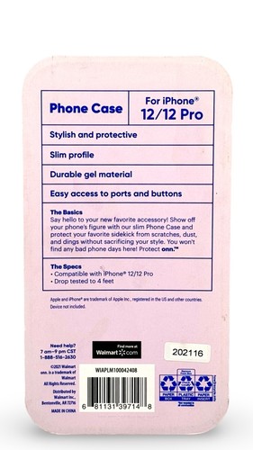 Custodia iPhone Protect Onn Tropical Design Gel per iPhone 12 e 12 Pro - NUOVA! - Foto 2 di 2
