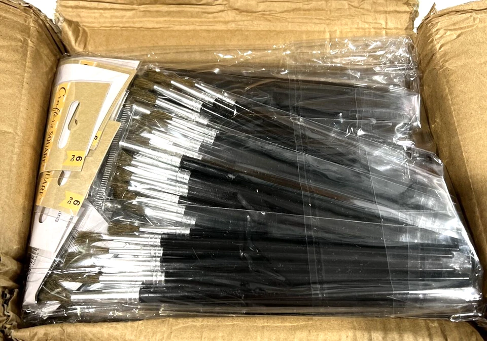 Art Paint Brushes Crafter's Square 6-Piece PB-6-BLK (Case of 96 6-Packs) - Image 3 of 4