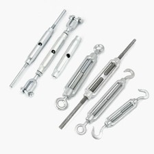 Spannschloss Stahl 1 Stk. - 50 Stk. Drahtseil Edelstahl Haken Öse Seile NEU