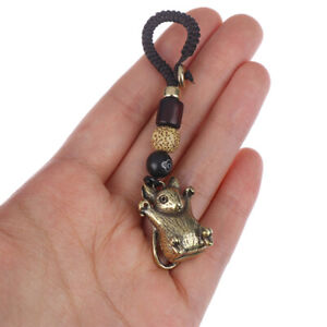 Year Of Rat Animal China Zodiac Pattern Leather Metal Key Chain Ring Car Keychain Gift