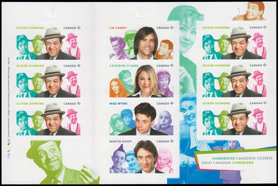Canada Stamps, 4 Bk of 10, Great Canadian Comedians, #2773-74a, 2776-77a, MNH - Image 2 of 4