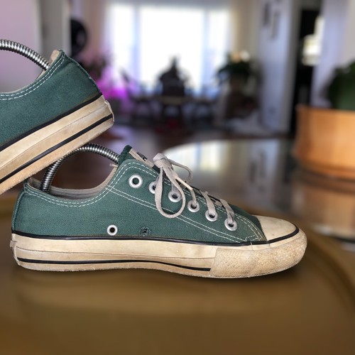 Converse anni 80 made in USA rare vintage tela verde Chuck Taylor US5 UK4 EU38 - Foto 7 di 18