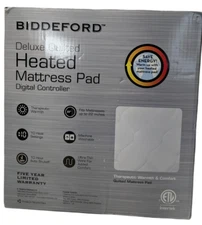 Biddeford Queen Quilted heated mattress pad w Controller  Automatic 10 hour