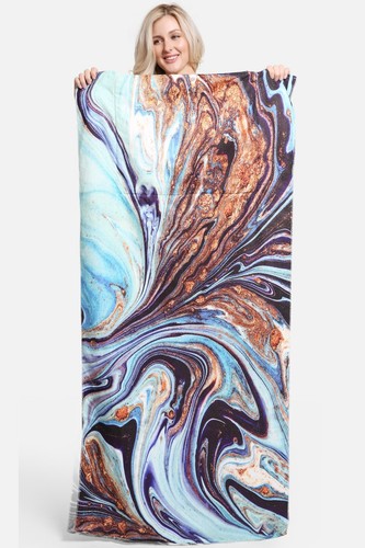 ComfyLuxe Oil Slick Pattern 2-IN-1 Beach Towel & Tote Bag - Picture 4 of 10
