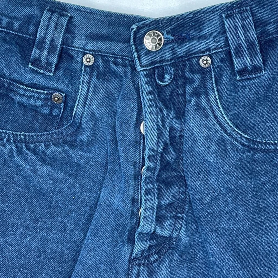 Pantalones Cortos de Jean The Limited Para Mujer Talla 8 Azul Botón Mosca Bolsillos Lavados Oscuros Foto 4 de 4