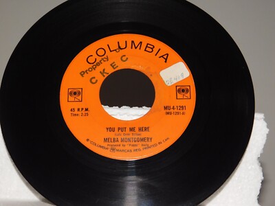 45 RPM NORTHERN SOUL MELBA MONTGOMERY, YOU PUT ME HERE / HE WROTE FORGIVE ME