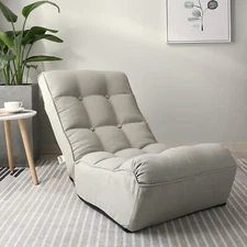 Adjustable single sofa, lounge chair, Japanese chair, lazy sofa, grey
