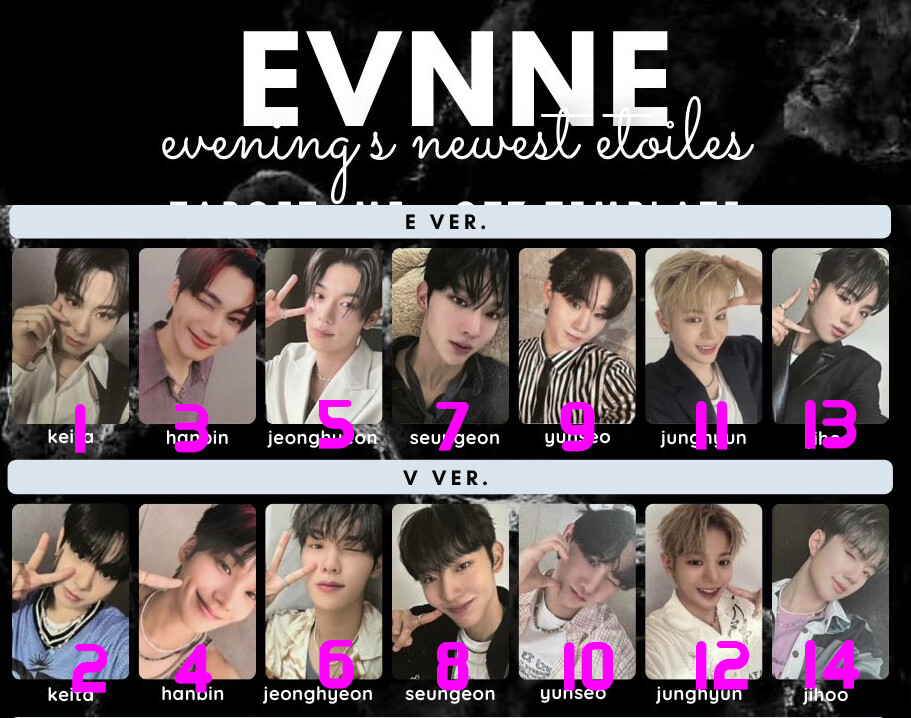 EVNNE Target Me Album photobook VER Official PHOTOCARD PHOTO CARD