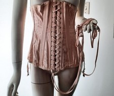 Victorian-Edwardian Pale Pink Corset, Size S: Enchanting  Sensual, 100 Cotton