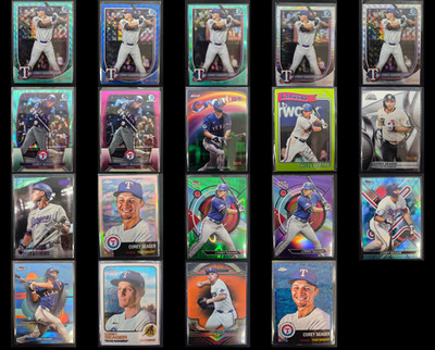 Corey Seager Numbered Card Lot 2022-2025 Bowman, Topps /75 /99 /125 /150 /199