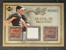 2006 Upper Deck Artifacts - Mlb Apparel Brandon McCarthy #MLB-BM Gold /150 (MEM)