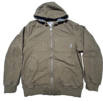 Duluth Trading Burly Duluthflex Fire Hose Action Jacket Men's Med Green RN#85409