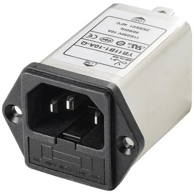 TRU COMPONENTS TC-10101436 Netzfilter mit Kaltgerätebuchse 250 V/AC 10 A 0.3 mH