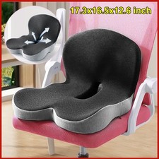 Memory Foam Seat Cushion w/Lumbar Support Pillow for Back  Sciatica Pain Relief