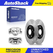 Front Drilled Slotted Brake Rotors Calipers for Honda Accord Acura TSX V6