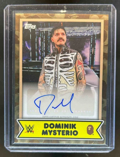 2025 Topps WWE x Bape Dominik Mysterio Auto Gold Camo Foilfractor #1/1