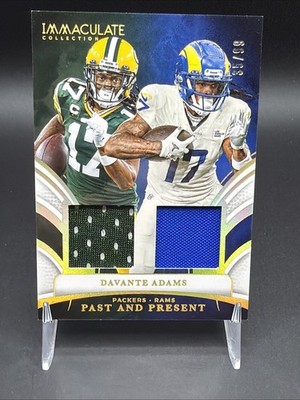 2025 Immaculate Collection Past and Present Davante Adams /99 Dual Jersey