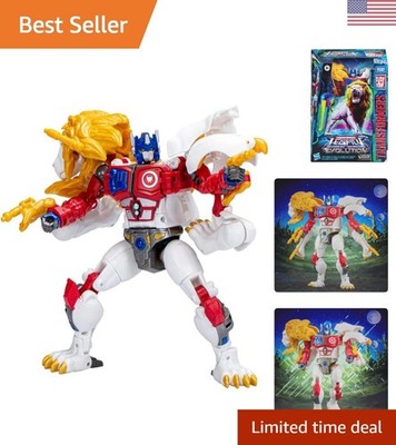 Evo-Fusion Maximal Leo Prime Action Figure - 7-Inch Robot to Lion Transformation