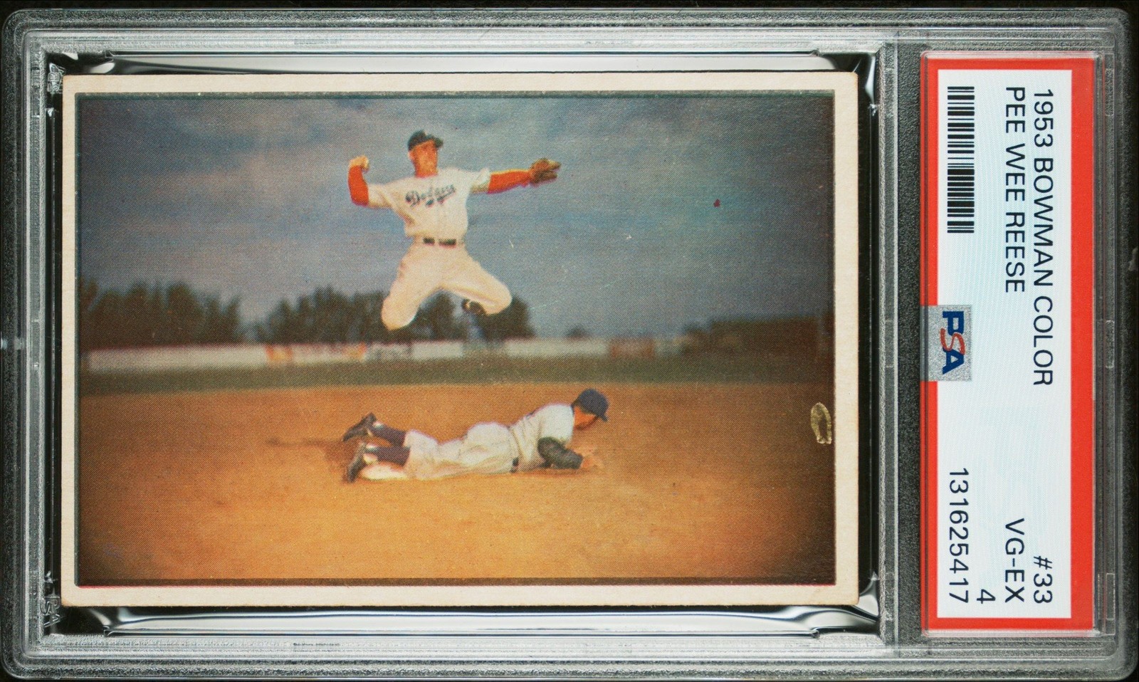 Pee Wee Reese 1953 Bowman color PSA 4 #33 Brooklyn Dodgers