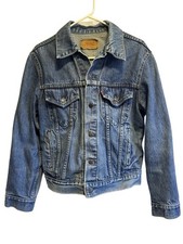 Vintage 80s Levi s Trucker Denim Jacket Size 40 Medium Canada 70506 Type 3