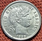 1899 Barber Dime 10C Silver Coin UNC Details