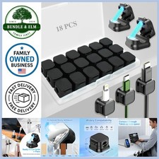 18 Pack Cable Organizer Holders Magnetic Clips Management USB Charger Cord Ho...