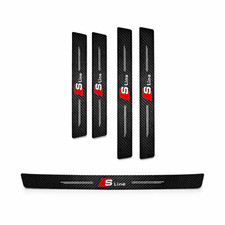 Set 5 Battitacco Carbonio per Audi S Line A1 A3 A4 A5 A6 Q2 Q3 Q5 Q7