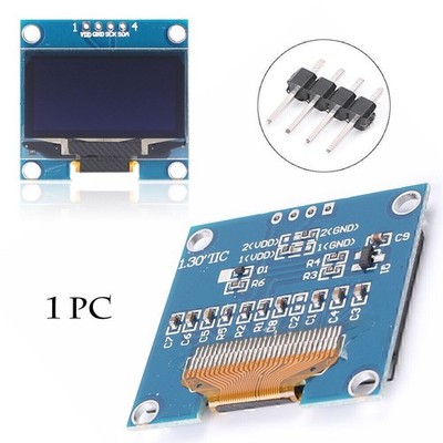 1,3'' Weiß OLED LCD 4PIN Display Modul IIC I2C Schnittstelle 128x64 für   d