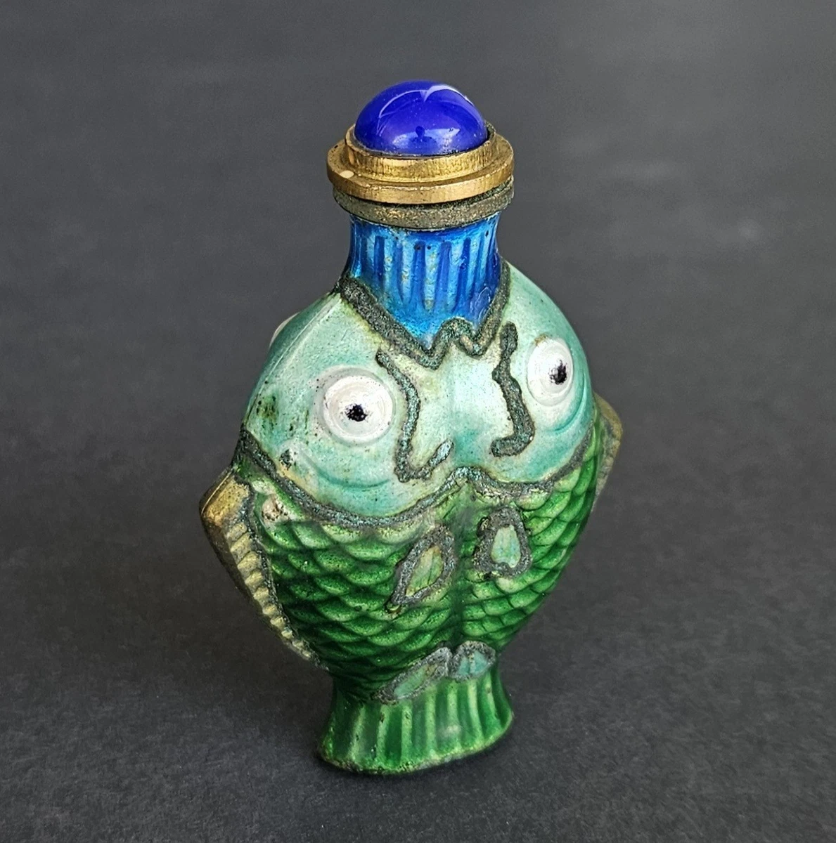 多色景泰蓝古董中国鼻烟壶| eBay